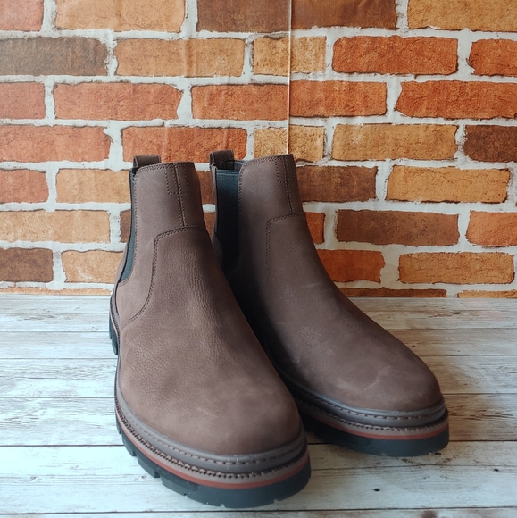 TIMBERLAND MEN'S PORT UNION CHELSEA DK BROWN NUBUC - Picture 4 of 6